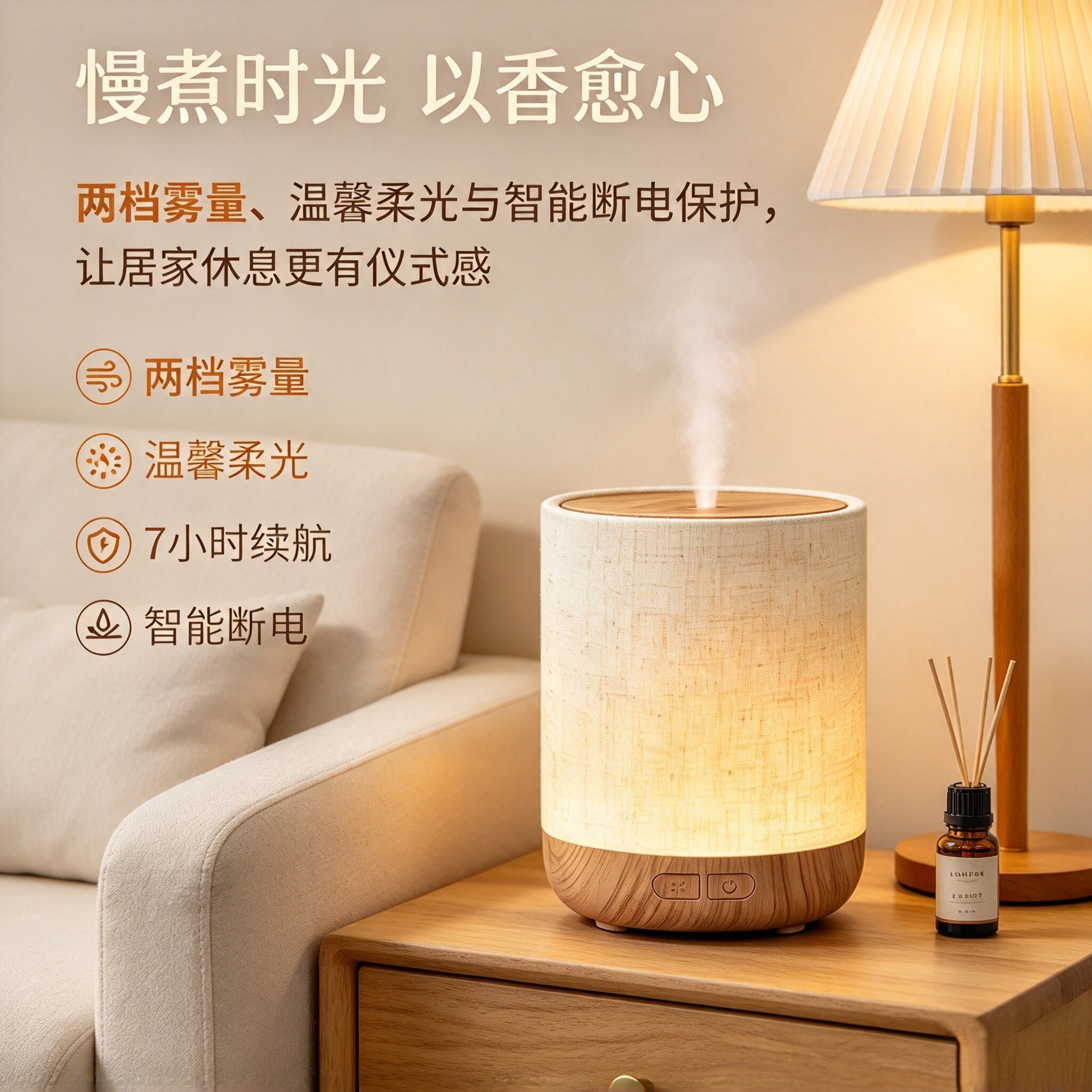 跨境200ml超声波精油香薰机家用桌面香薰加湿器卧室USB香氛机批发