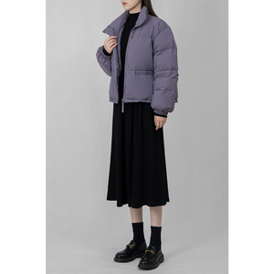 WAVY EGG波浪蛋白鸭绒羽绒服女冬休闲宽松立领短款保暖小个子外套