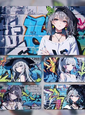 涂鸦墙动漫鼠标垫超大号高级感原神电竞游戏电脑滑鼠垫书桌垫防滑