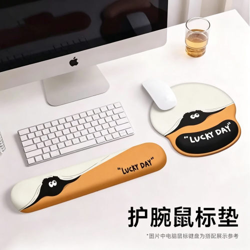卡通鼠标垫护腕硅胶键盘可爱女生办公动漫高颜值防腱鞘炎手腕