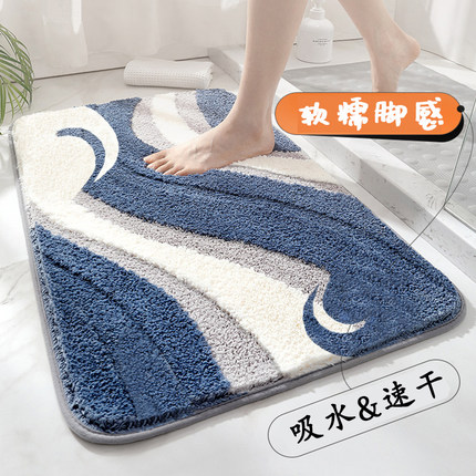 卡通地垫洗手间家用卫生间吸水脚垫厕所门口防滑地毯速干浴室脚垫