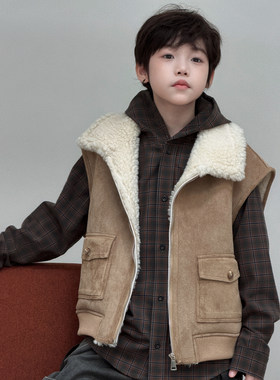 成恒服饰男童羊毛加厚保暖马甲潮