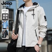 SPIRIT连帽夹克外套男2026新款 春季 男士 JEEP 休闲工装 运动上衣服