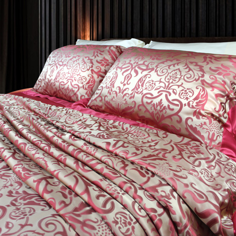 丝若水100%桑蚕丝宽幅色织纯真丝四件套加厚丝绸床品微瑕特价清库