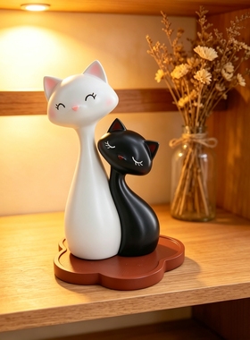 简约可爱猫咪摆件治愈系客厅电视柜酒柜装饰品送闰蜜情侣生日礼物