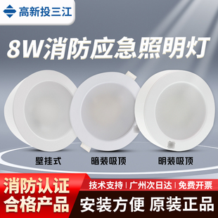 壁挂 嵌入照明灯具 ZQ8C消防应急灯吸顶 泛海三江集中电源E8W