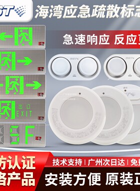 海湾疏散标志灯壁挂XN440 XN441 XN442R XN443消防应急指示灯具