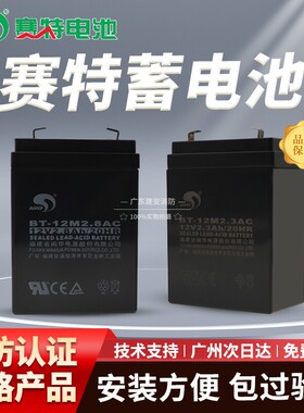 赛特电池BT-12M2.3T消防主机专用12V2.3AH报警控制器蓄电池