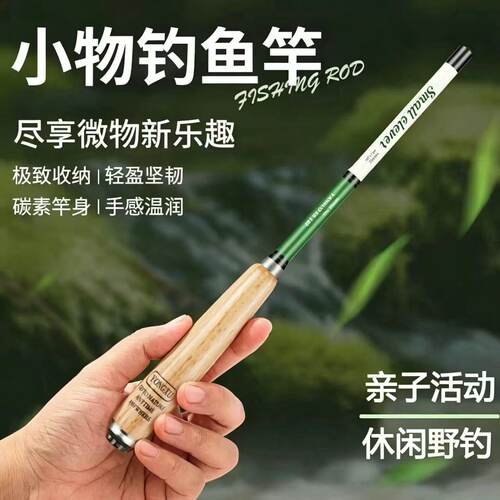 小物钓鱼竿套装短节溪流竿