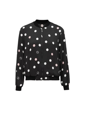 卡迪黛尔正品桑蚕丝波点通勤短款棒球服外套CB00170W0 CB00167D1