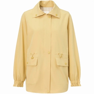 风抽绳外套通勤百搭款 珂思正品 春季 简约工装 EC00558E2 EC00586G1