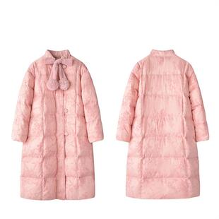 保暖羽绒服Y05731459 中长款 菀草壹专柜国内代购 立领毛球系带领款
