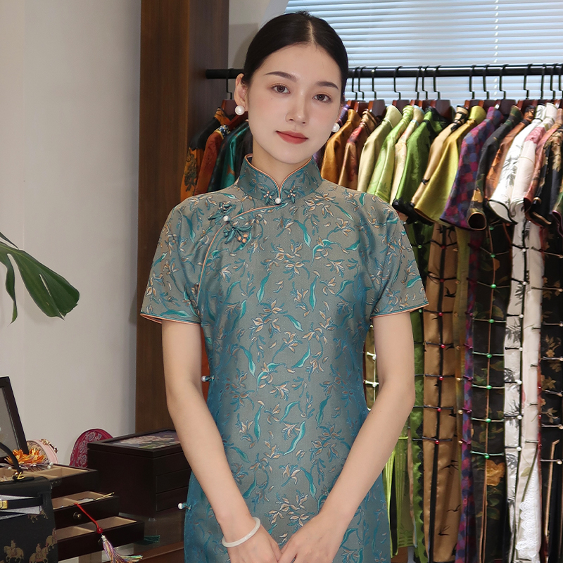 新中式淑女风年轻款短袖旗袍