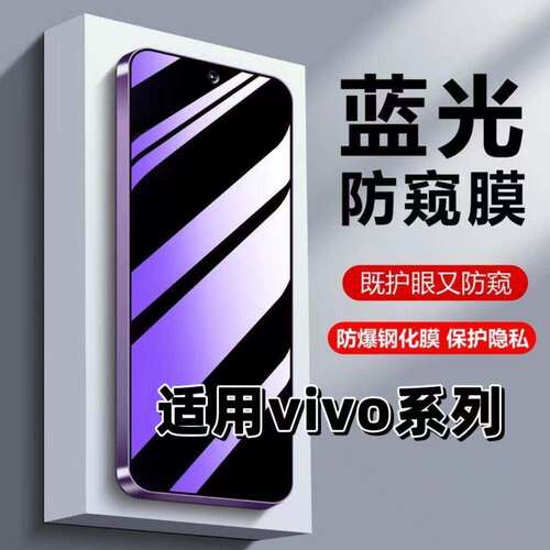 适用vivoY200i/Y300t防窥膜Y78/Y77/y76s/y53s/y30/y5s20s19s15s12s10s9s7e蓝光防偷窥X100s/x70x60x50钢化膜