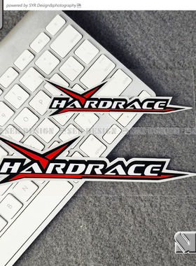 汽车改装防水反光贴纸运动强化HARDRACE装饰拉花车贴