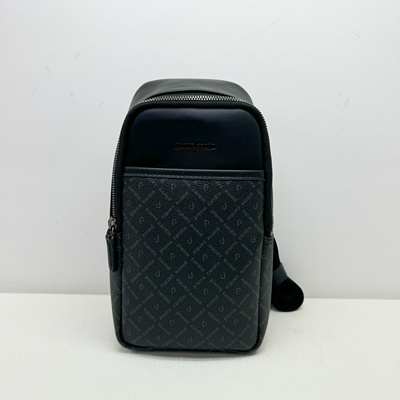 皮尔卡丹男士胸包2025新款时尚百搭单肩斜挎包商务休闲商场同款