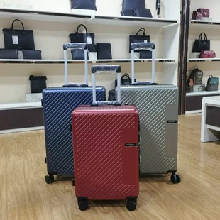 皮尔卡丹拉杆箱pc材质静音万向轮商场同款行李箱红色婚礼登机箱