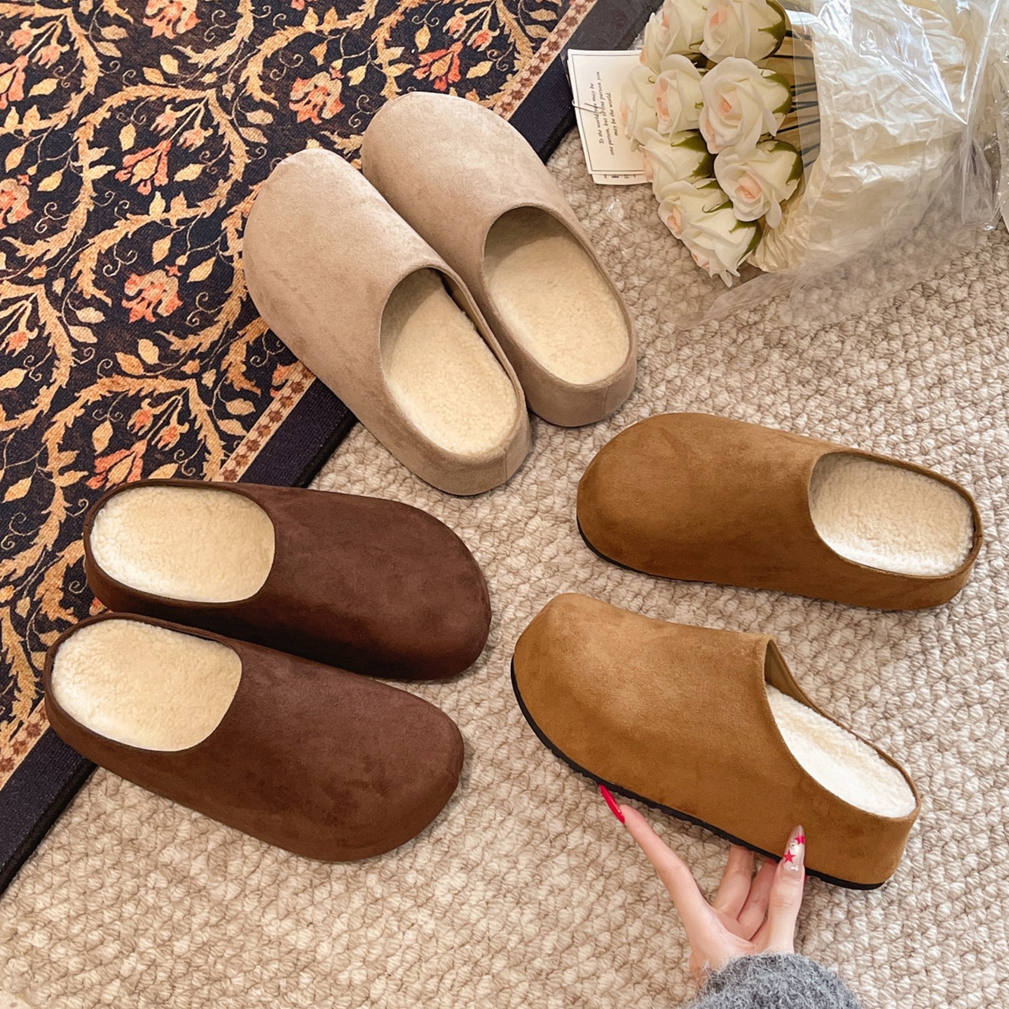 复古简约包头拖鞋女懒人外穿