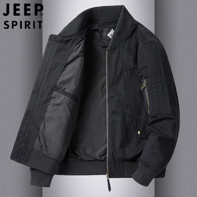 吉普夹克JEEP棒球领秋冬