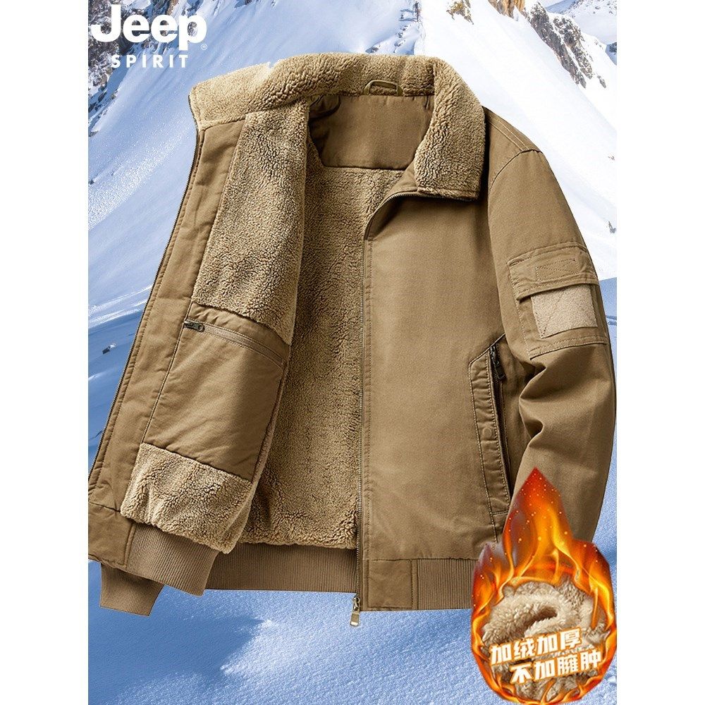 jeep飞行员晋江棉服男2025新款羊