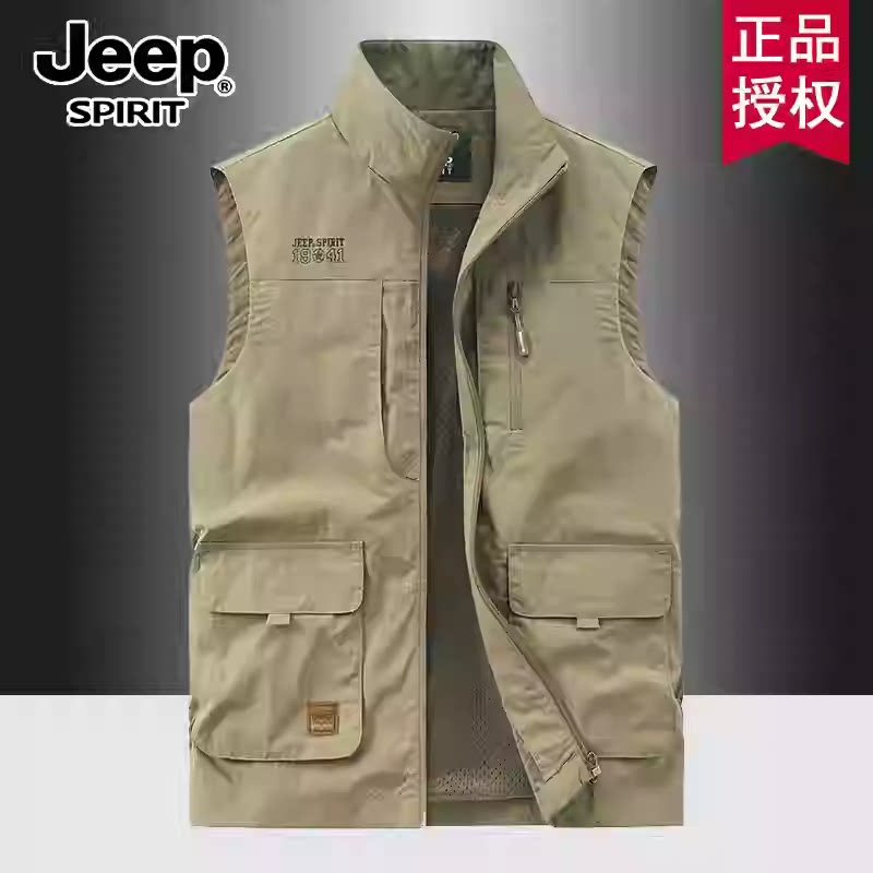 马夹马甲工装多口袋休闲
