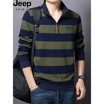吉普半高领卫衣男士2025春秋季新