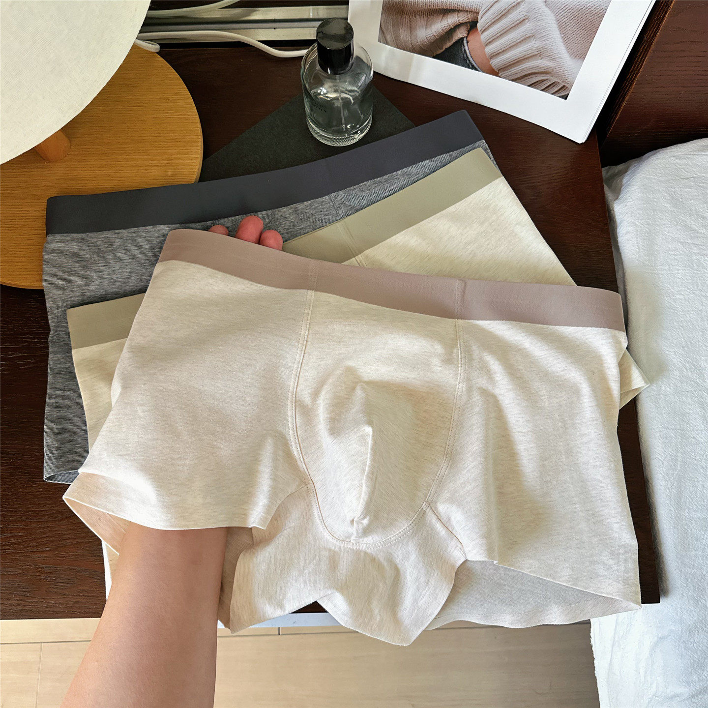 软糯男士内裤男青年平角裤纯棉四角裤7A抑菌透气无痕不夹臀短裤衩,女士内衣/男士内衣/家居服,男平角内裤,淘宝优惠券,粉丝福利购,淘宝优惠卷