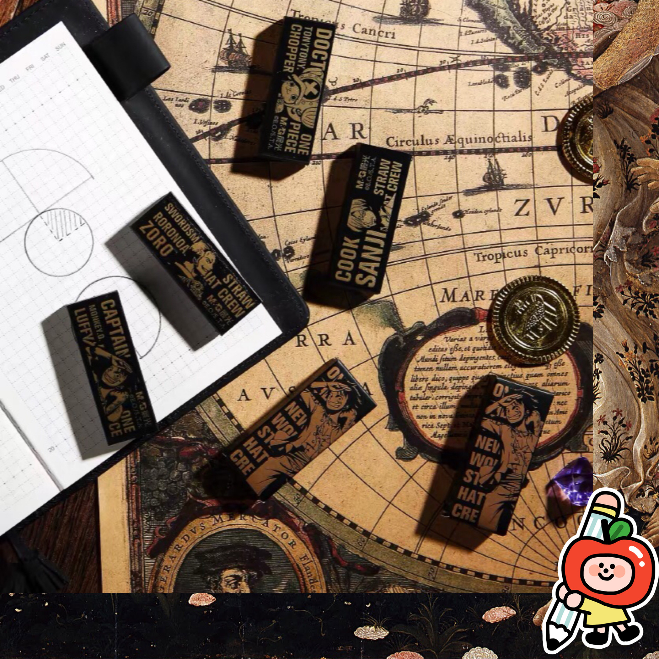 晨光海贼王航海王one piece 路飞索隆山治盲盒系列橡皮29元包邮