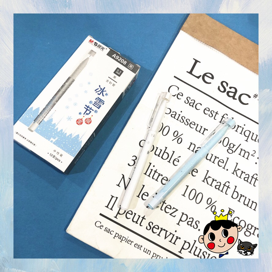 晨光冰雪节限定全针管0.5mm黑色全针管中性笔a9208