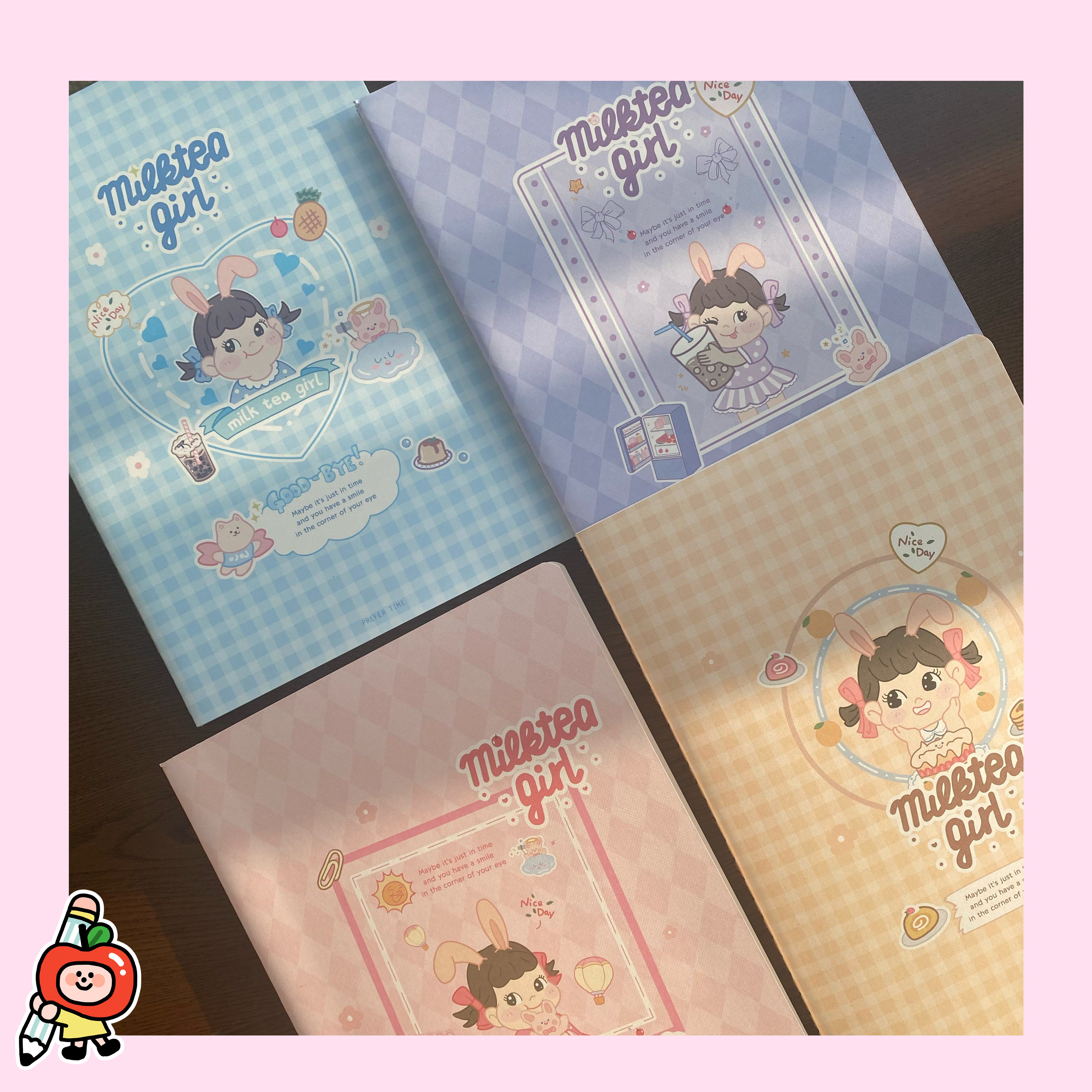 isme可爱甜点女孩卡通插画b5 16k车线横线笔记本软面抄满包邮