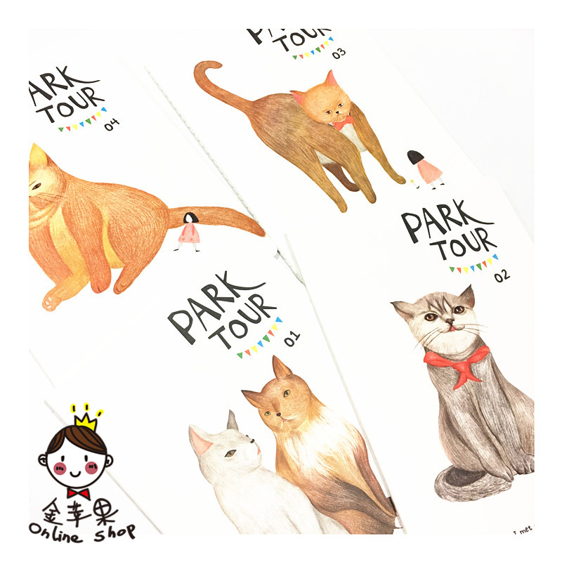 languo蓝果遇见猫可爱手绘插画喵星人b5车线【横线内页】笔记本