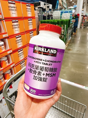 台湾顺丰直邮Kirkland/科克兰葡萄糖胺+软骨素+MSM加强锭300粒