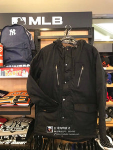 台湾代购直邮MLB 洋基队 秋冬男士棒球服 长款夹克NY棉衣外套