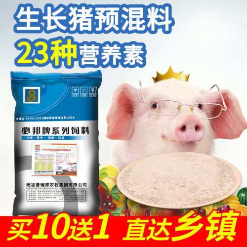 必邦4%中猪预混料钙铁锌硒