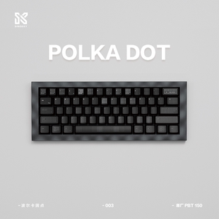 【SINOKEY】POLKADOT波尔卡圆点键帽原厂流行极简黑色键帽PBT1.5