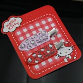 Sanrio三丽鸥红粉平夹压发前额刘海发夹头饰少女儿童甜美女孩发饰