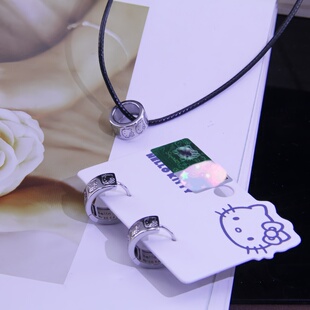 耳扣项链少女闺蜜学生耳环皮绳耳饰个性 Sanrio 三丽鸥新款 时尚 款