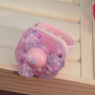 三丽鸥彩色美乐蒂儿童手表旋转发光啪啪圈手环库洛米玉桂狗拍拍圈