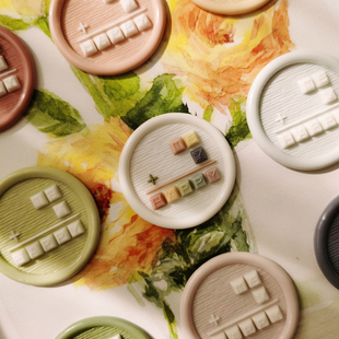 【火漆币成品】算式套色火漆成品|婚礼请柬信封口装饰|手账素材