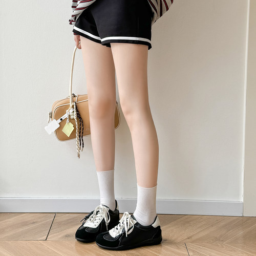 真皮复古德训鞋女2025秋季新款拼色厚底运动休闲鞋百搭阿甘鞋板鞋