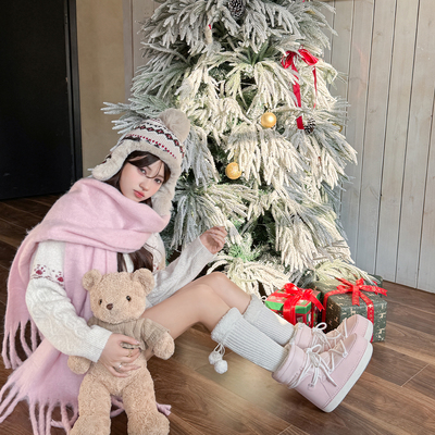 多巴胺防水防滑月亮雪地靴女冬季新款厚底加绒加厚短靴东北大棉鞋