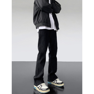 小脚裤修身显瘦微喇叭弹力男裤拖地长裤子195高个子加长牛仔裤120