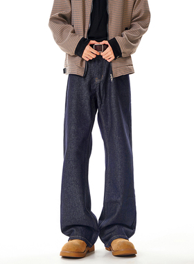 深蓝直筒195高个子加长牛仔裤男士特长男裤120CM宽松拖地超长裤子