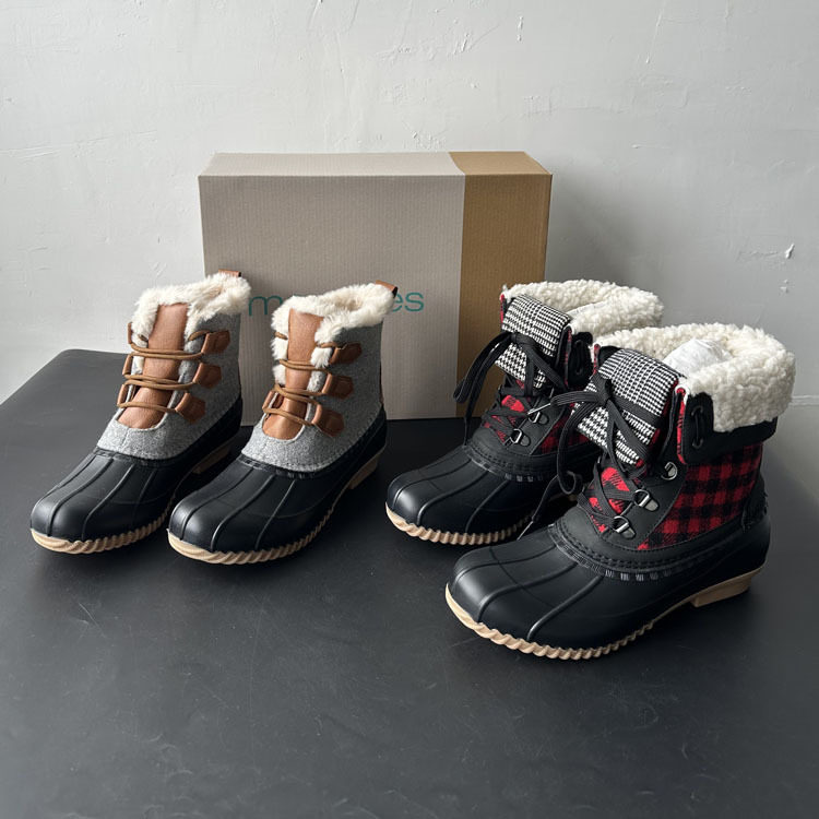 2025新款女鞋加绒加厚棉鞋马丁靴