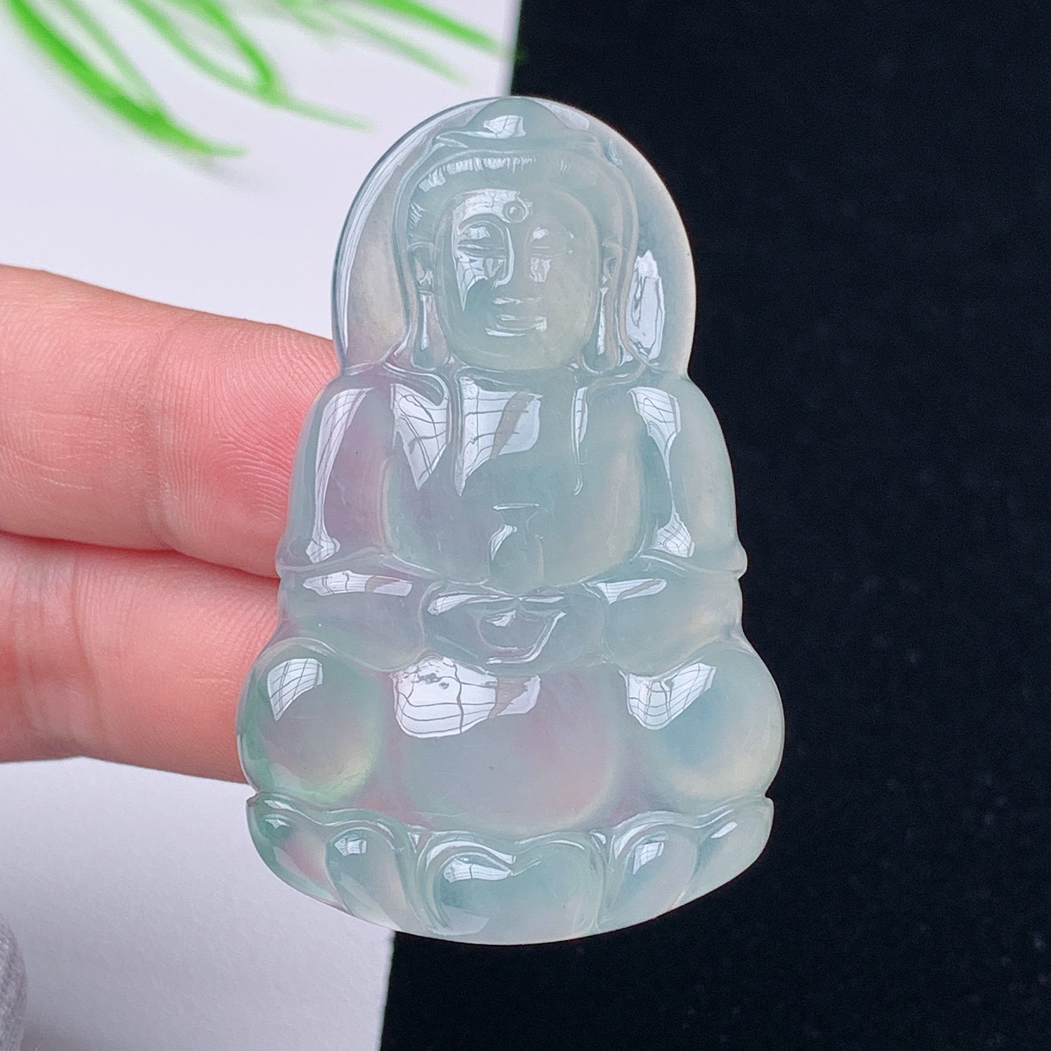 老坑缅甸翡翠天然A货观音玉石