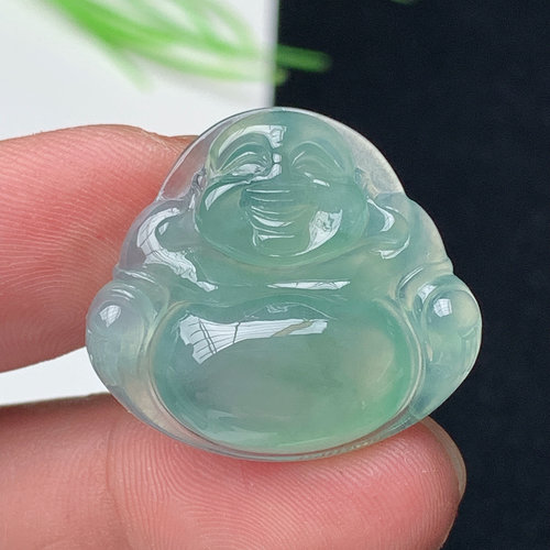 缅甸翡翠天然A货弥勒佛冰种佛公