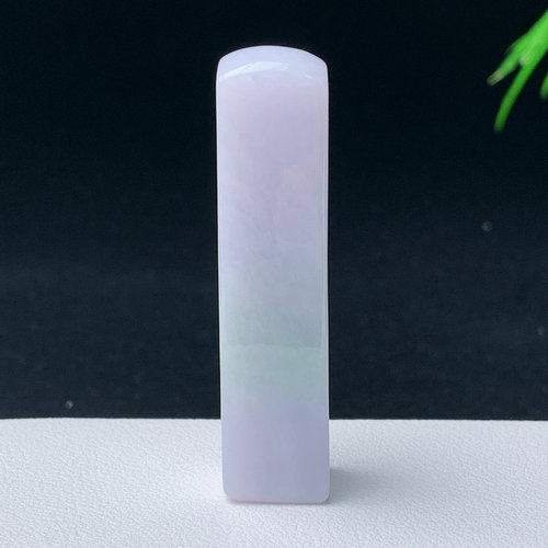 缅甸天然A货翡翠紫罗兰素面印章