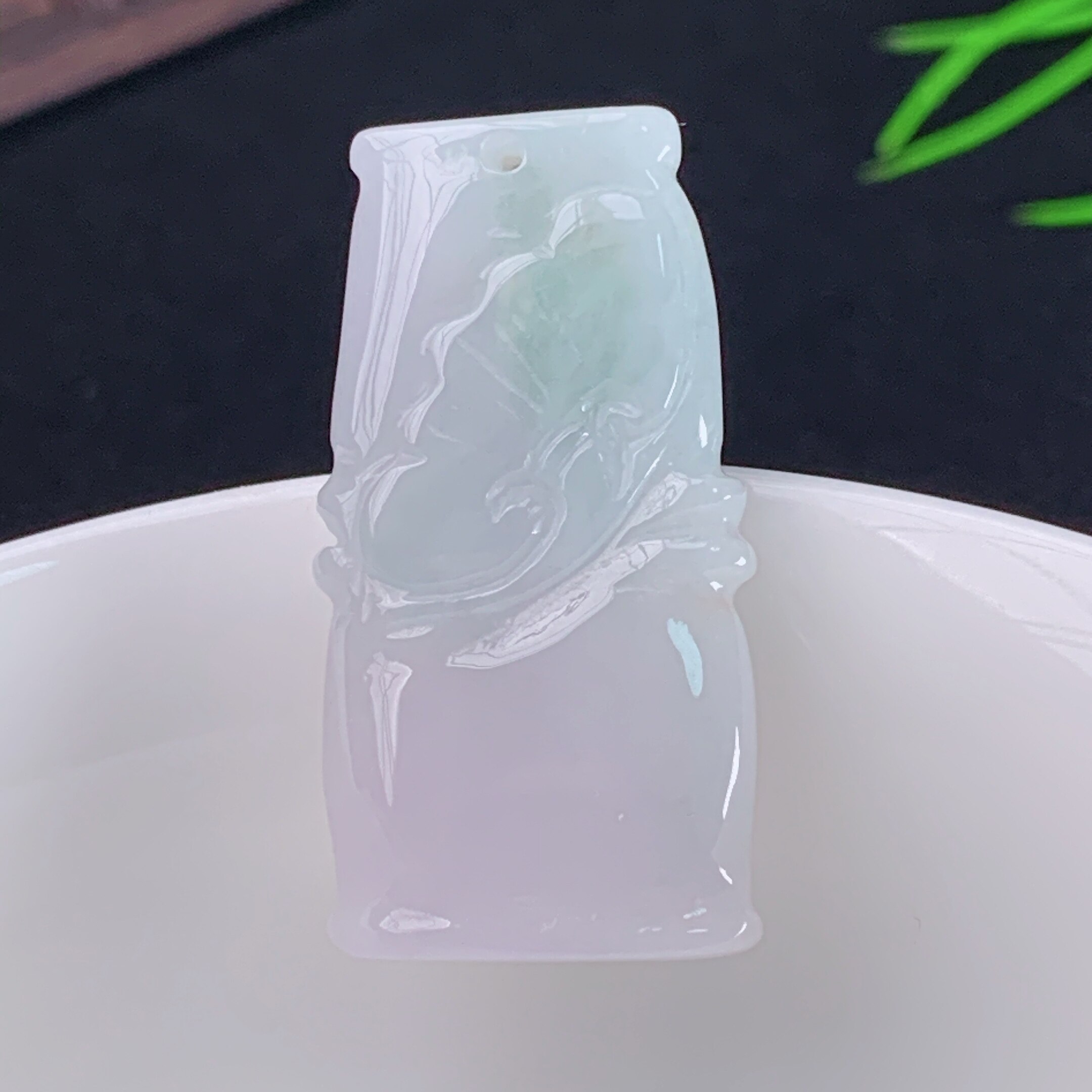 缅甸天然翡翠A货春彩竹节玉石