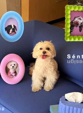 Sénti《Fuzzy Block 》艺术毛绒相框ins桌面摆件家居装饰装裱6寸