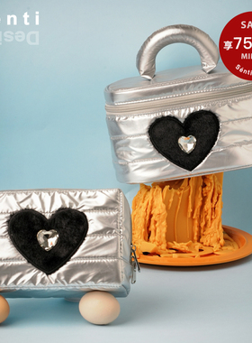 Sénti 《BonBons》夹心啵啵手提化妆包大容量  尼龙防水收纳袋